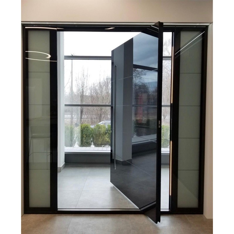exterior glass pivot door