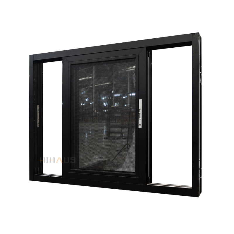 black sliding window