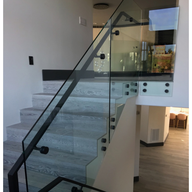 custom glass stair railing