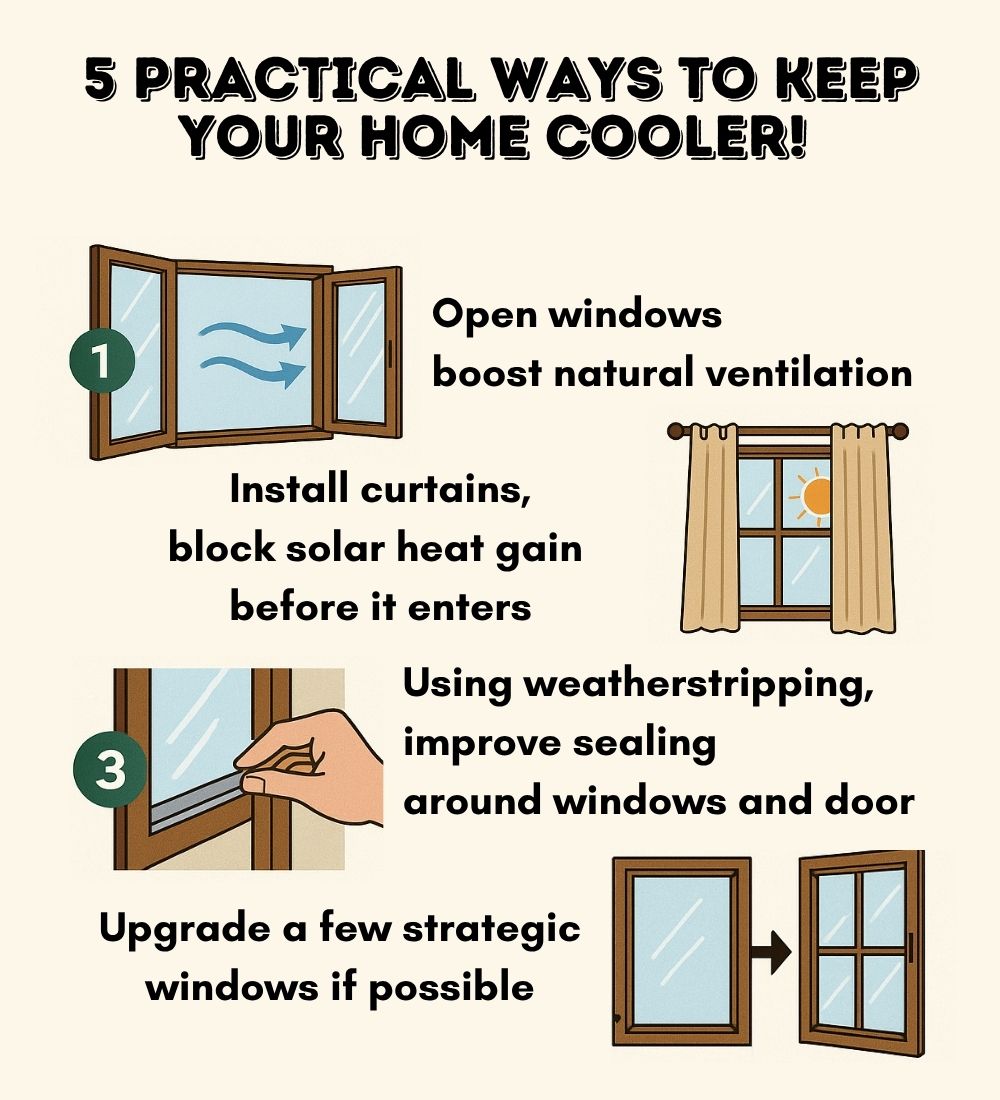 5 PRACTICAL WAYS TO KEEP YOUR HOME COOLER! 5 PRACTICAL WAYS TO KEEP YOUR HOME COOLER!